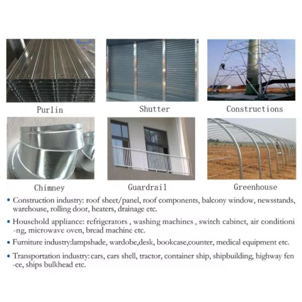 HDG Hot Dip Galvanized Sheet Cold Rolled Mild Steel GI SECC PPGI DX51 12m