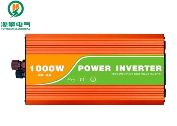 Orange High Frequency Pure Sine Wave Inverter 12V 220V 1000W With Dual AC Outlets
