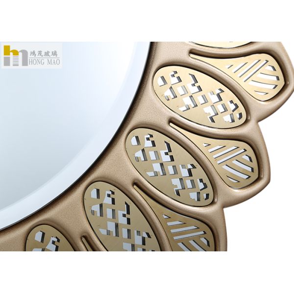 Luxury Round Glass Venetian Mirror , Decorative Vanity Mirror For Makeup Dressing