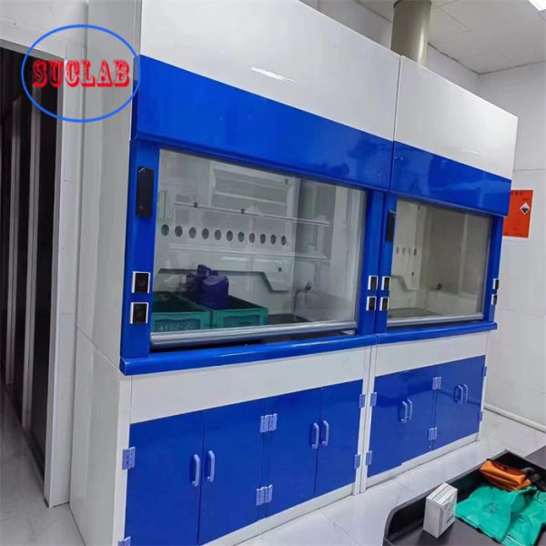 Синие лабораторные дымовые шкафы Контроль дымовые капсулы с перхлорной кислотой для безопасной обработки химикатов