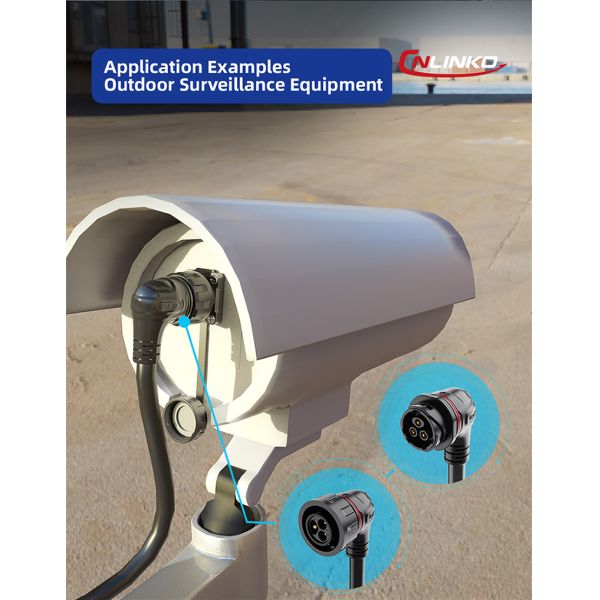 Cnlinko YM 20 3 Pin Overmolded Plastic and Wire Circular IP68 Waterproof Connector