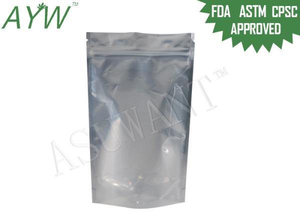 Matte / Glossy Durable Resealable Foil Bags Plastic Laminated For Weeds