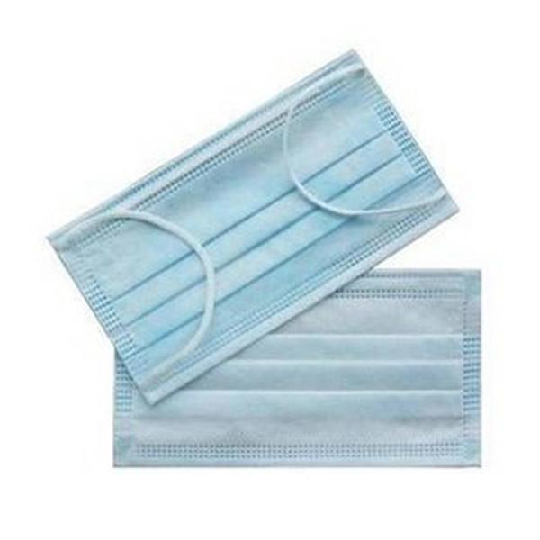 Non Woven Disposable Face Mask Blue And White Safe Type Prevent Virus