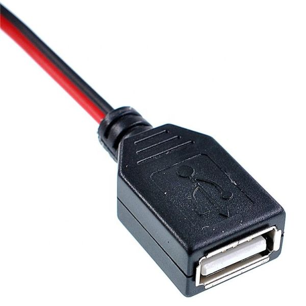 Crocodile Clamps Alligator Clip to USB A Female Test Wire Adapter Cable
