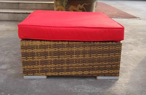 Outdoor Rattan Furniture , Garden Sectional Sofa Set With Ottoman
