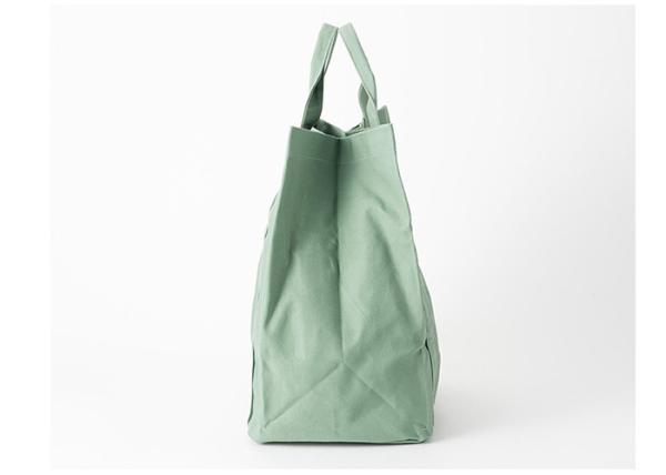 Green Fancy Cotton Tote Bags 50x45cm Reusable Canvas Tote Bags