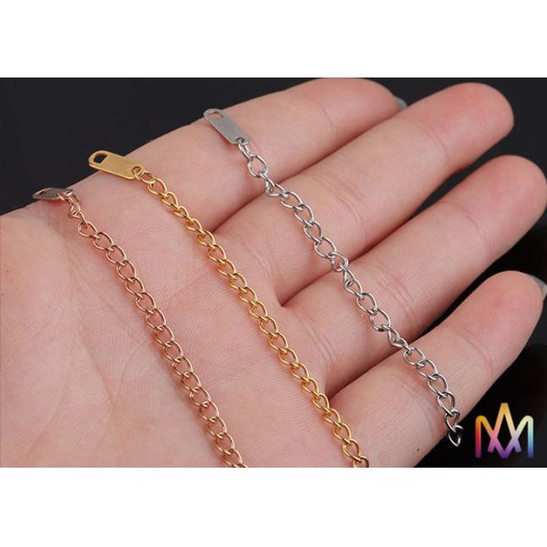 Fadeless Hypoallergenic Extenders SS Bulk Jewelry Chain