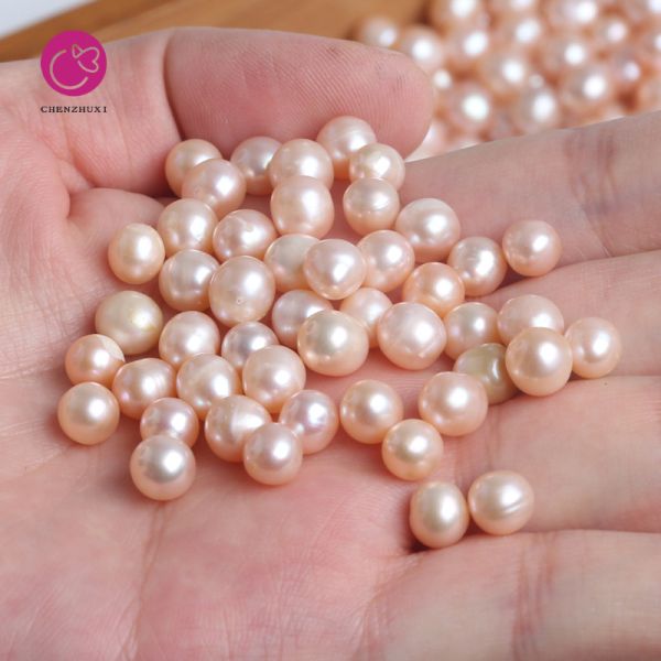 Wholesale Loose Round Grade Natural Pearl Chinese Cultured No Hole Freshwater Pearls