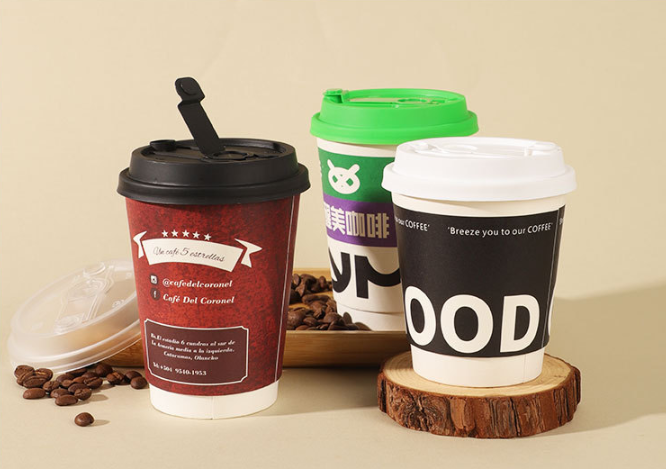 Disposable Leak Proof Heat Resistant Coffee Cup Lid With Snap On Seal For Takeaway Packaging