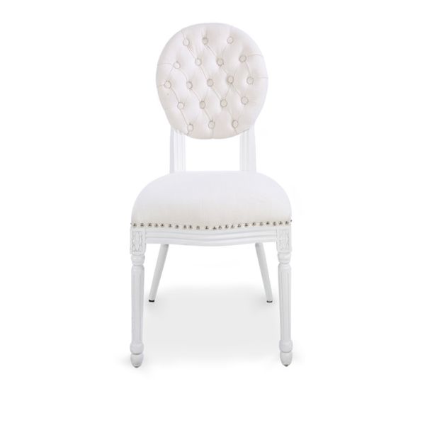Dubai Banquet event wedding white linen fabric oak wood chair for event party dining chair