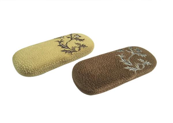 Slim Plush Embroidery Hard Durable Optical Glasses Case Reading Eyeglasses Box