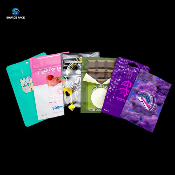 Professional Custom Weed Packaging , UV Printing Process CBD Mylar Bags