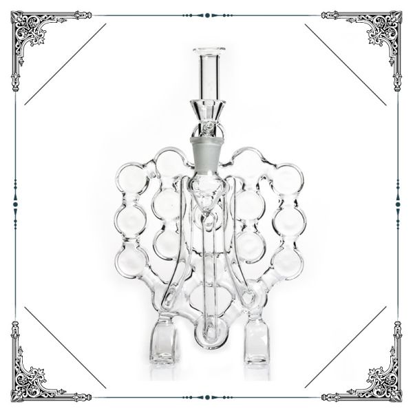 Swiss Bong Hand Blown Clear Glass Smoking Water Pipe 14mm Joint Borosilicate Glass