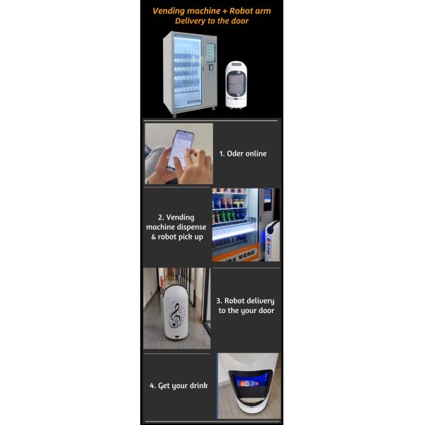 Máquina de venda automática feita sob encomenda do champanhe do vinho da cerveja com verificação xy do elevador e da idade