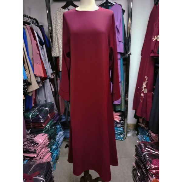 Женская одежда Ближний Восток Абая Мусульманский Твердый цвет плюс размер Мусульманское длинное платье