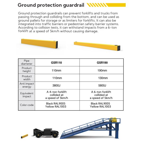 Guard Rail flexible safety barrier for warehouse