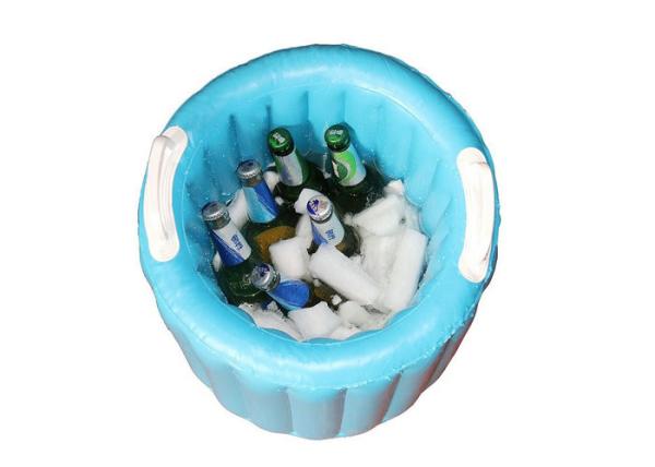 Yellow Or Blue Inflatable Barrel , Multipurpose Large Ice Bucket