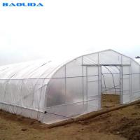Serre chaude résistante UV de Simple-envergure de bâches en plastique du PE 100 150 200mic de haut tunnel