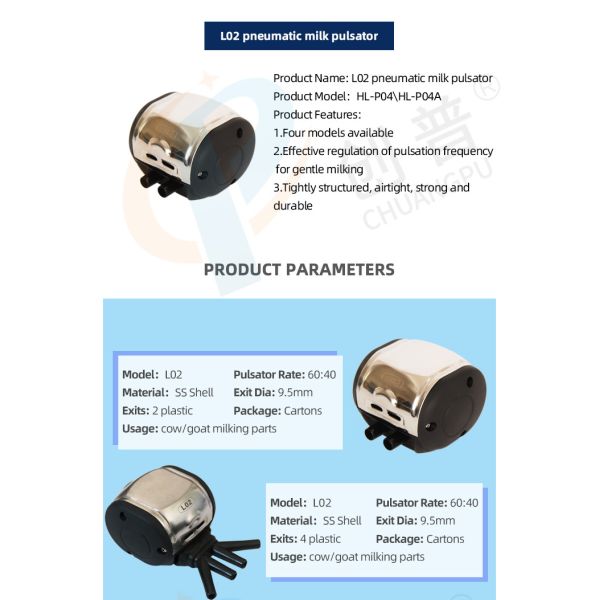 L02 Dairy Machine Pulsator Manual Ratio Adjustment Adjustable Pulsation For Optimal Milk Production
