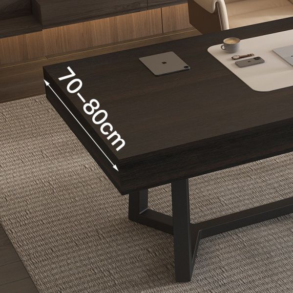 Modern Black Y Legs Solid Wood Office Desk For Star Hotel Rooms