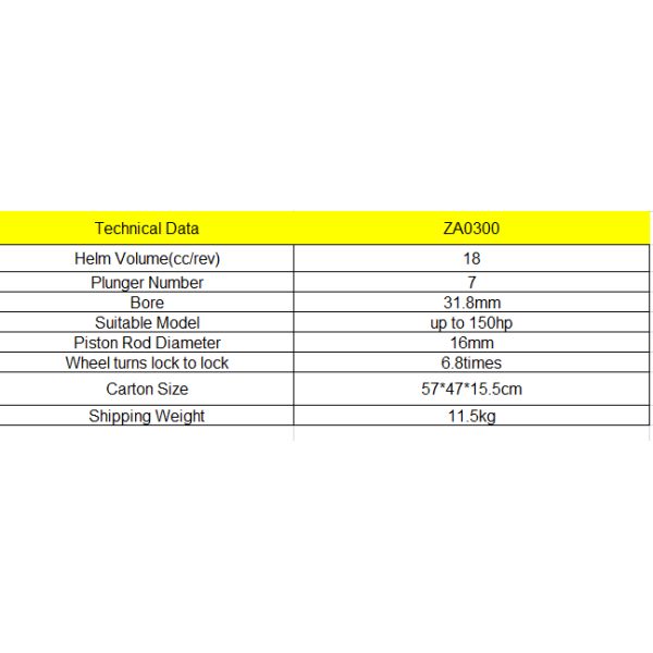 Winibo ZA0300 Marine/Boat Outboard Hydraulic Steering Kit 90 Hp To 150 Hp Complete