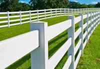 UV Resistant Plastic White Vinyl PVC 3 Rail Horse Fence