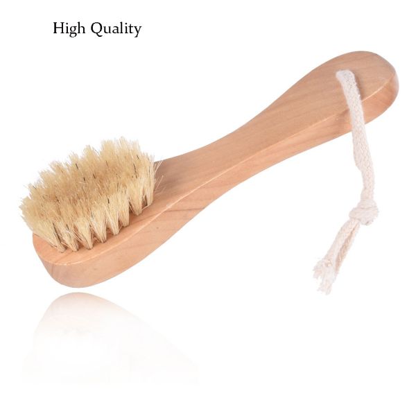 Kolinsky Hair Natural Boar Bristle SPA Facial Brush Organic Bamboo Massage Bath Brush