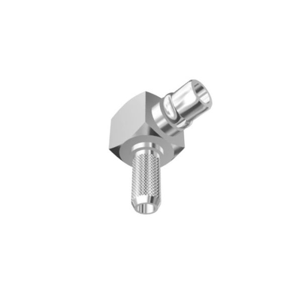 Male Right Angle MMCX RF Connector Copper Alloy Nickel Plating for Cable RG316