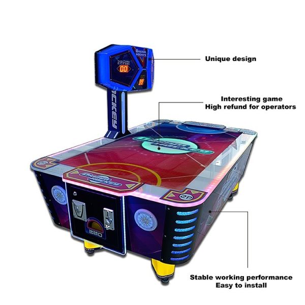 Машина аркады хоккея воздуха тематического парка с металлом/деревянным/пластиковым материалом