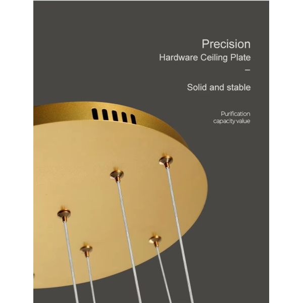 Escaleras modernas Candelarios de espiral gigante Hotel Candelario giratorio Duplex Escaleras de loft