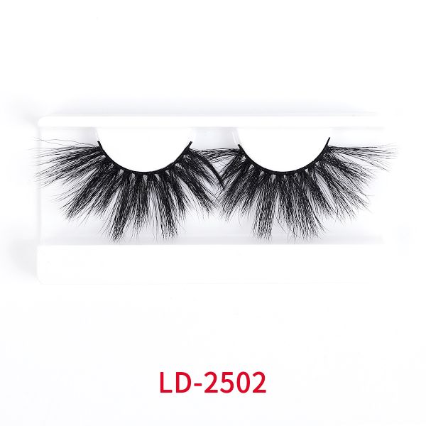 2 Pairs Vegan Thick 25mm Faux Mink Lashes With Cotton Band