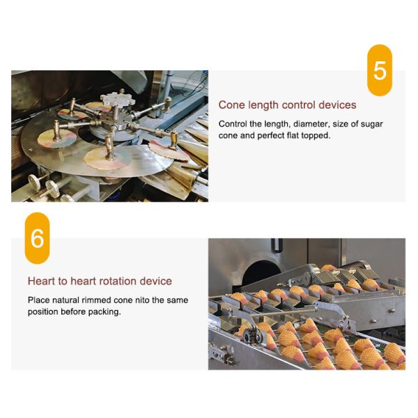 Автоматическая производственная линия конуса вафли, 61 шаблон выпечки литого железа, материал нержавеющей стали.