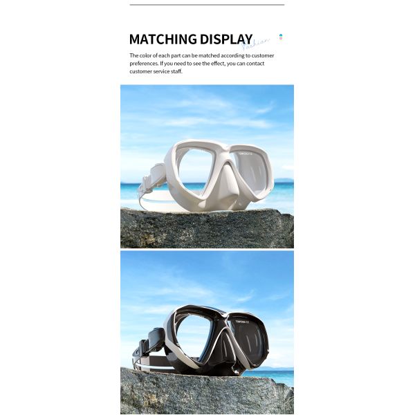 ODM Silicona PC Espejo Mascarilla de natación juvenil y snorkel Eco amigable