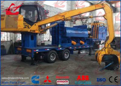 Portable Metal Baler Logger with Grab Feeding Material and Discharge The Bale Full Automatic Control