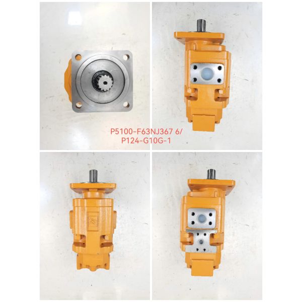 JCB Hydraulic Gear Pump P5100-F63NJ367 6-P124-G10G High Displacement Cast Iron  Aluminum alloy  Oil Gear Pump For mining, quarry Heavy Equipment
