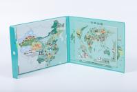 Mapa da Terra Quadro de Puzzles Magnético Personalizado Para 3 Anos