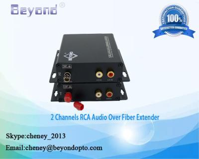 Stereo RCA audio Over fiber extender for radio fiber transmission,2ch RCA audio to fiber transmitter and receiver