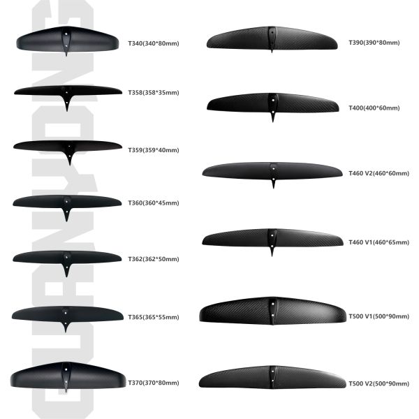 Black Hydrofoil Rear Wings Red ODM Fuselage  Wing For Surfing