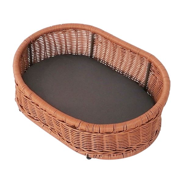 Metal Frame Poly Round Rattan Oval Shape Dog Cat Medium Size Animal House