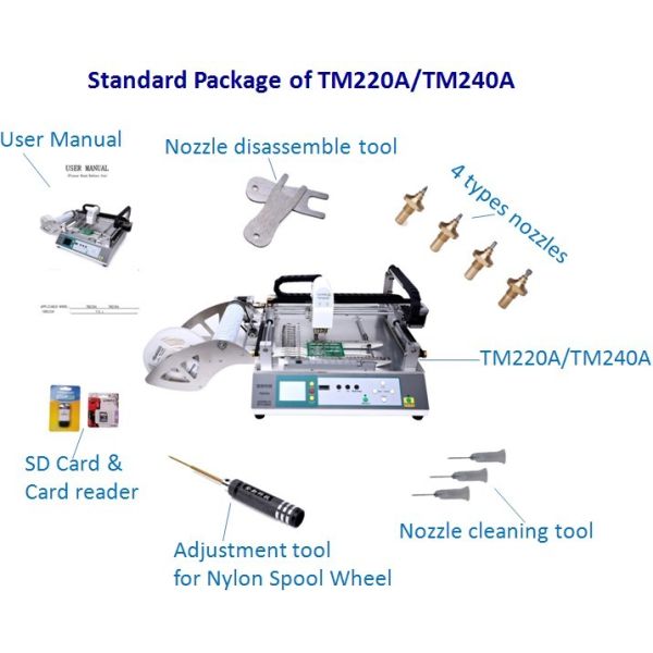 Automatic SMT Pick And Place Machine With 4 Types Of High-Precision Nozzles