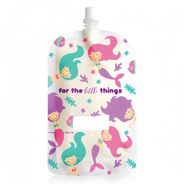 200ml Reusable Double Zipper Squeezable Baby Food Pouches Baby Food Packaging
