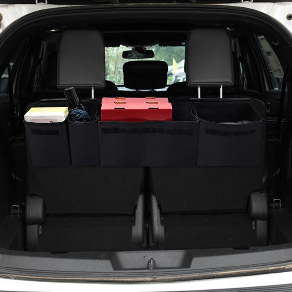 Insulated Grocery Tote Car Trunk Organizer With Cooler Bag Tote Padded Lid