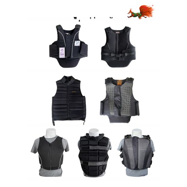 Сертифицированный детский чёрный жилет из пены для активной конной езды