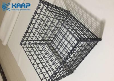 Diâmetro personalizado cor galvanizado pó do tamanho do preto de Gabion da malha soldada do PVC