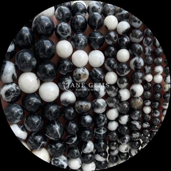 Gems Bead Round Shape 8mm Natural for B2B Gemstone Distributors Various Crystal Healing Stones Zebra Jasper Amazonite and More for DIY