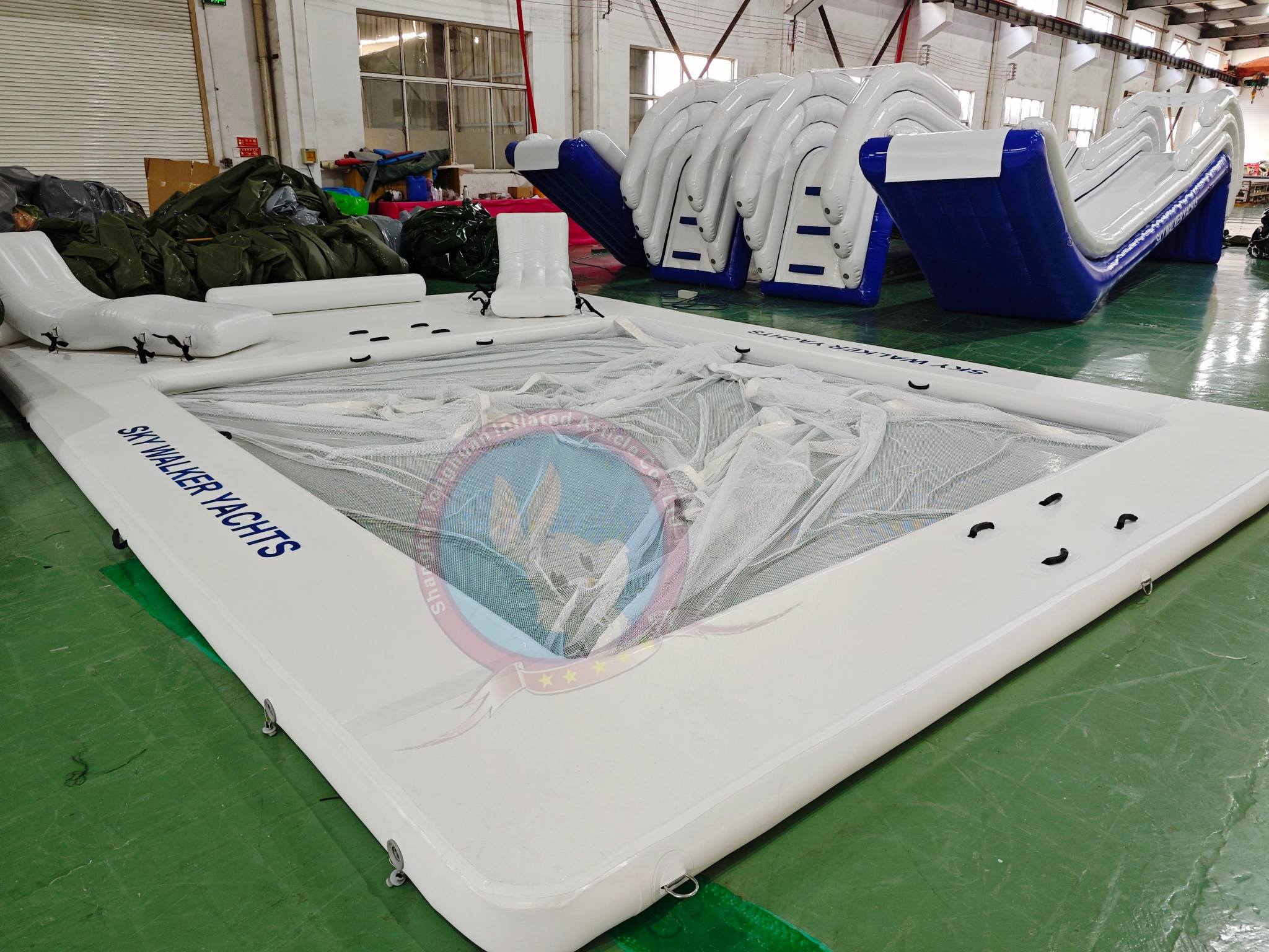 China Factory Great Calue Durable Inflatable Net Swimming Pool With Seat Custom PVC Sun Resistant Inflatable Family Pool