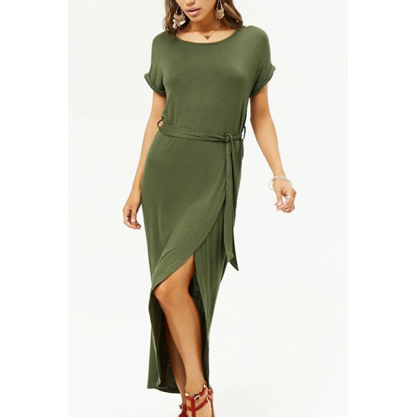 Factory high-low long maxi dress for women