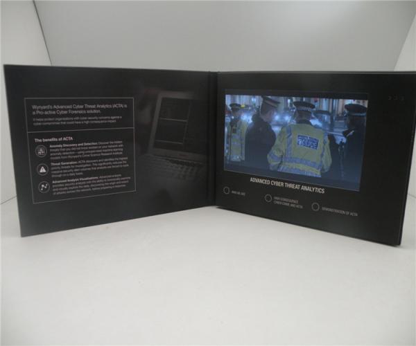 TFT PU LEATHER A5 LCD VIDEO CARD / LCD VIDEO BROCHURE For PROMOTION