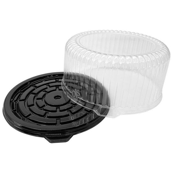 Contenedores desechables de pastel de queso de 10 pulgadas de grado alimenticio con tapa en la tapa