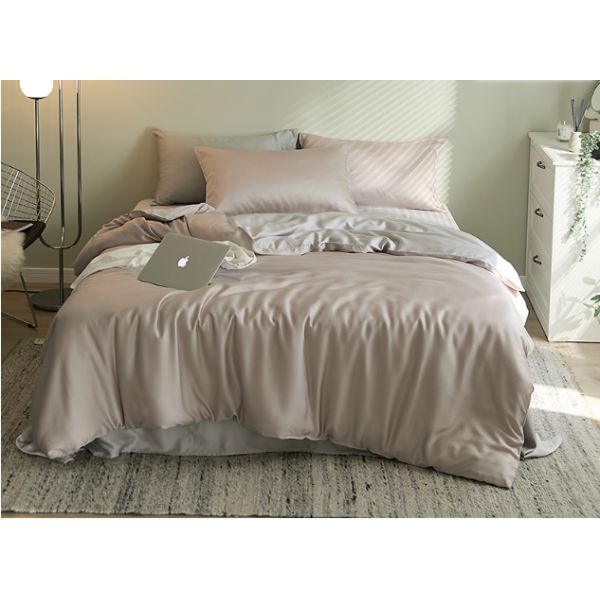 Pure Color 60S European Luxury Tencel Bedding Set Home Textile Product Customized Size